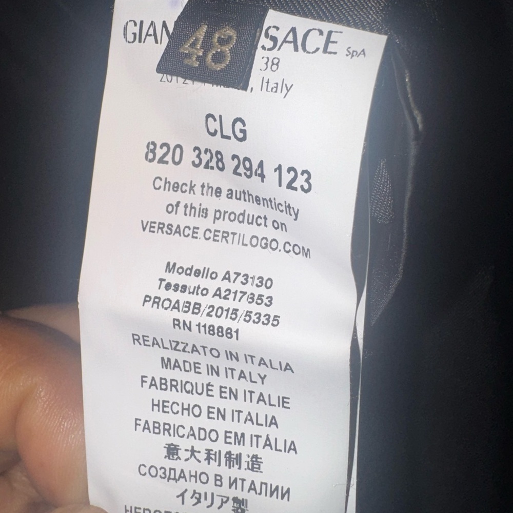 Versace Black Italian Jacket - Picture 3 of 12